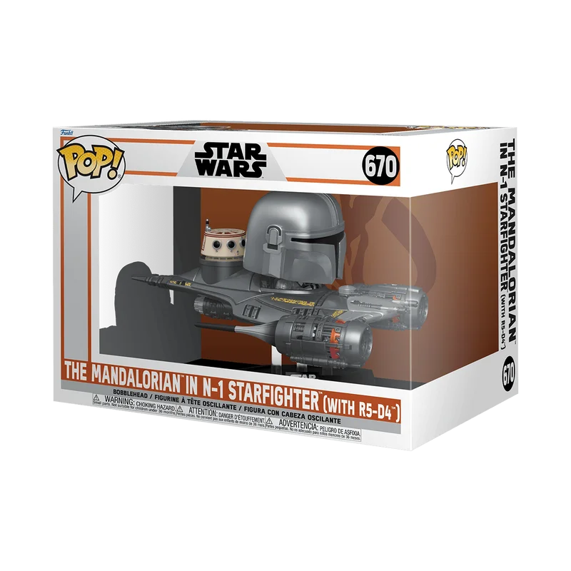 The Mandalorian in N-1 Starfighter with R5-D4 #670 Funko Pop from Star Wars