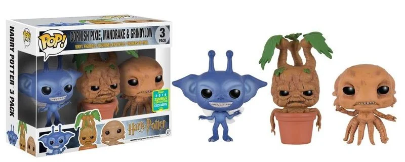Cornish Pixie, Mandrake & Grindylow #3 PACK Funko Pop from Harry Potter