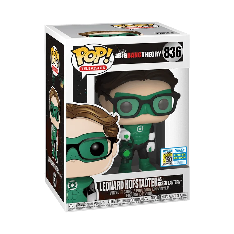 Leonard Hofstadter as Green Lantern #836 Funko Pop from Big Bang Theory