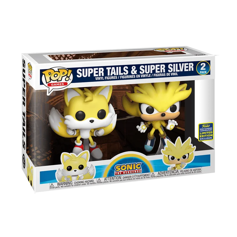 Super Tails & Super Silver #2 PACK Funko Pop from Sonic The Hedgehog