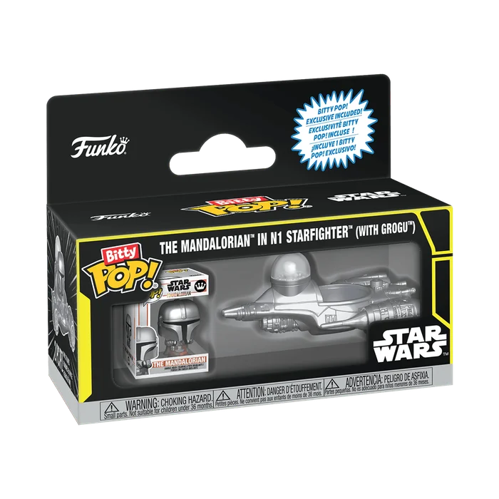 The Mandalorian in N1 Starfighter (with Grogu) Funko Pop from Star Wars