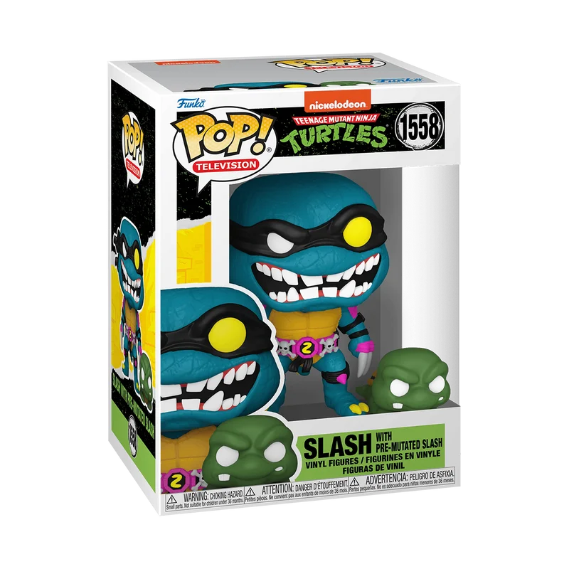 Slash with Pre-Mutated Slash #1558 Funko Pop from Teenage Mutant Ninja Turtles
