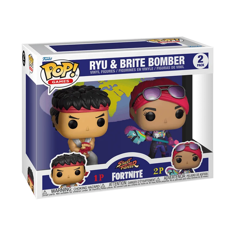 Ryu & Brite Bomber #2 PACK Funko Pop from Street Fighter