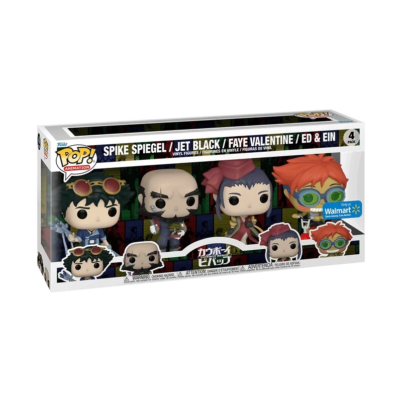 Spike Spiegel / Jet Black / Faye Valentine / Ed & Ein #4 PACK Funko Pop from Cowboy Bebop