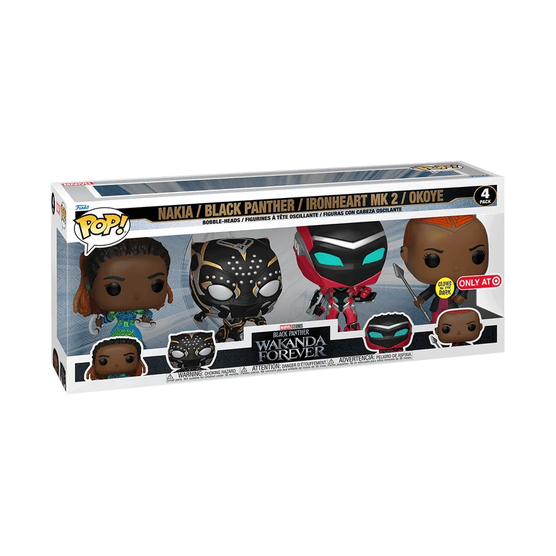Nakia / Black Panther / Ironheart MK2 / Okoye #4 PACK Funko Pop from Wakanda Forever