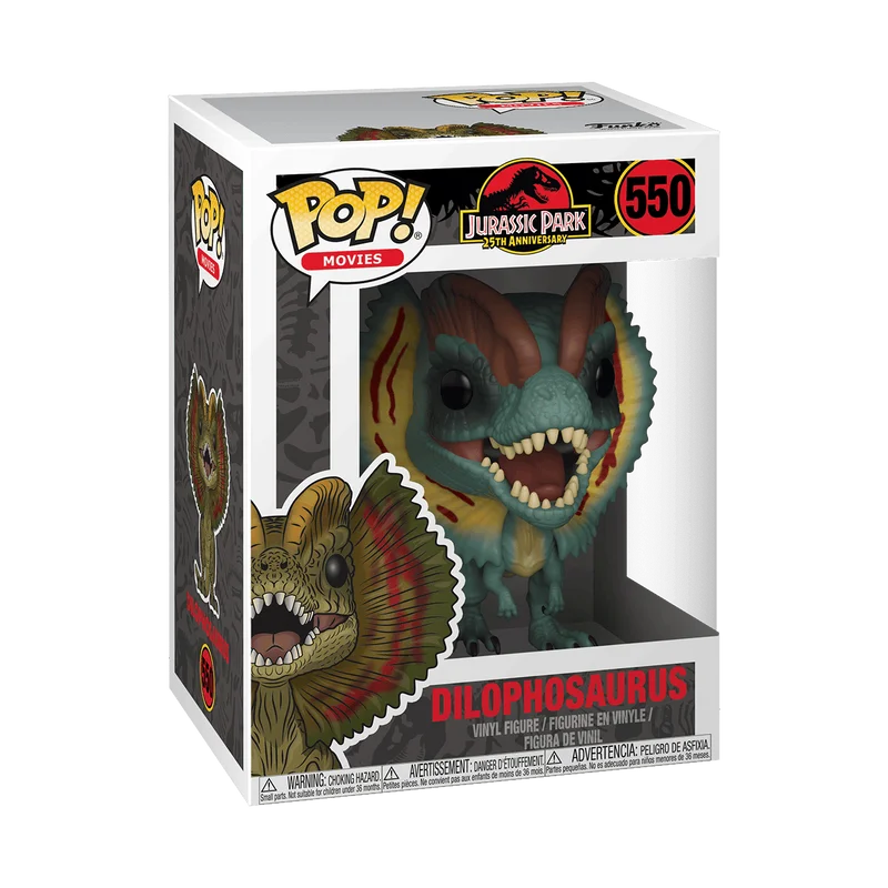 Dilophosaurus #550 Funko Pop from Jurassic Park