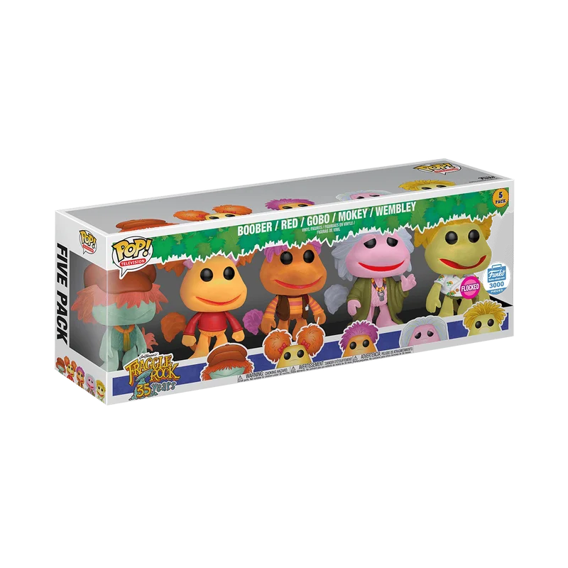 Boober / Red / Gobo / Mokey / Wembley #5 PACK Funko Pop from Fraggle Rock
