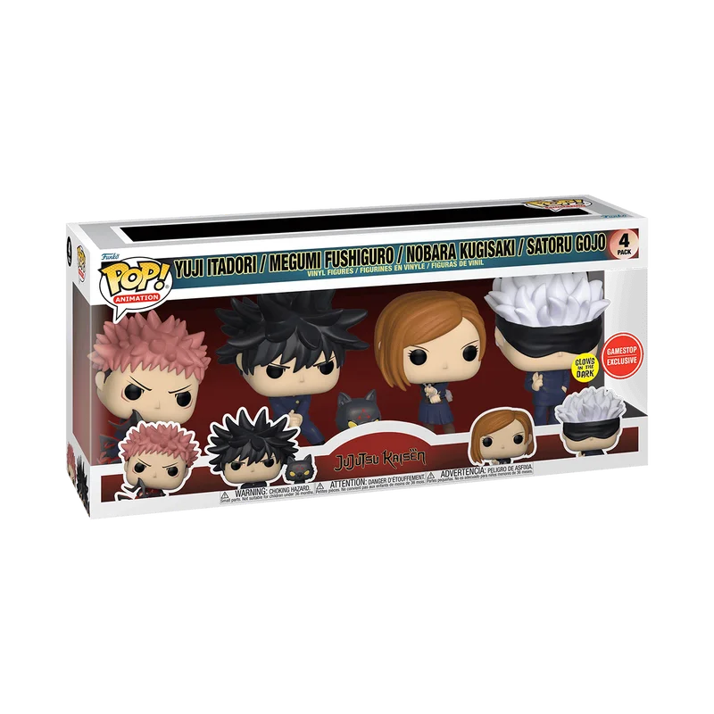 Yuji Itadori / Megumi Fushiguro / Nobara Kugisaki / Satoru Gojo #4 PACK Funko Pop from Jujutsu Kaisen