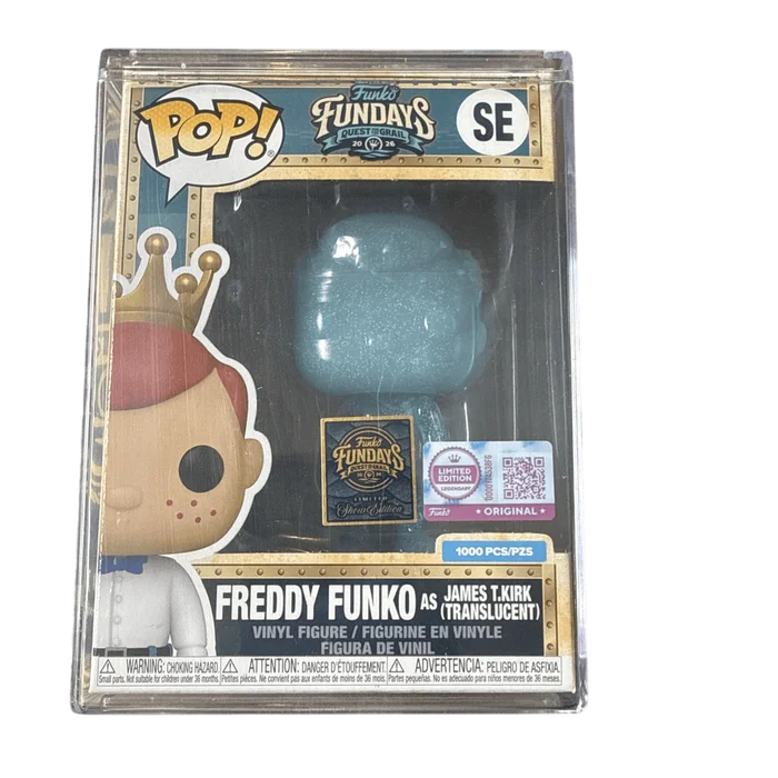 Freddy Funko as James T. Kirk (Translucent) #SE Funko Pop from Funko Fundays