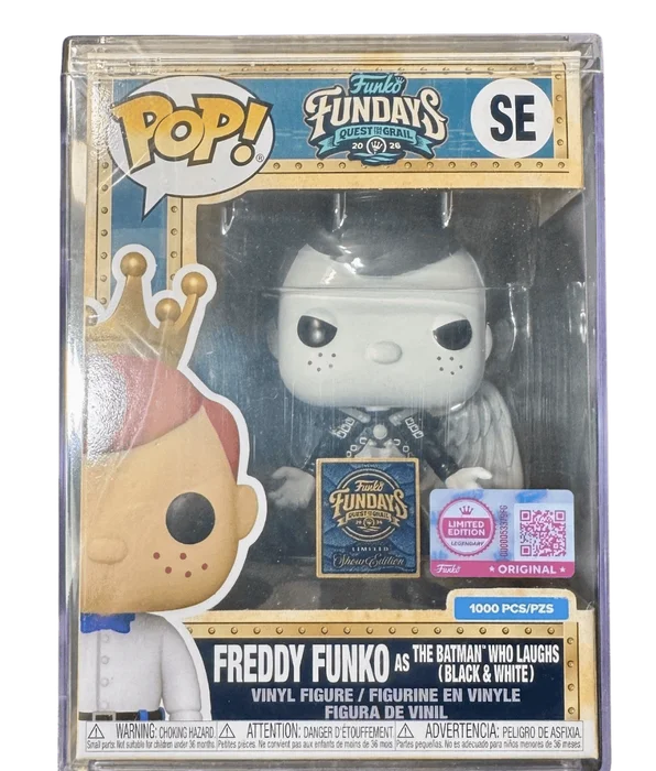 Freddy Funko as The Batman Who Laughs (Black & White) #SE Funko Pop from Funko Fundays