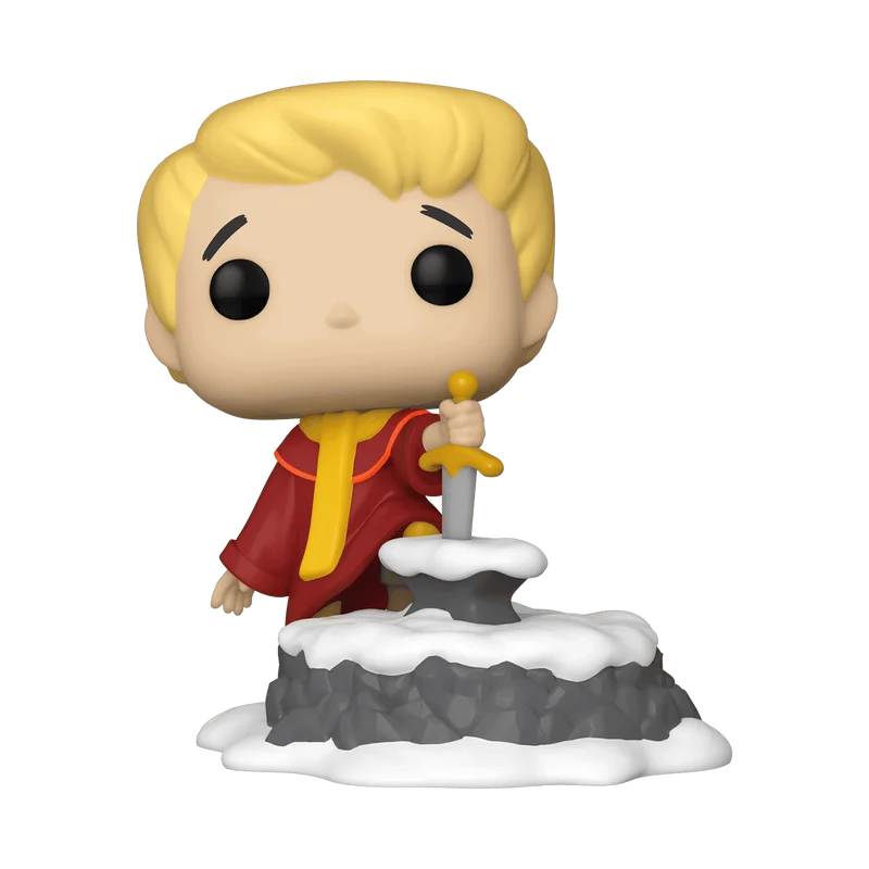 Arthur pulling Excalibur #1103 Funko Pop from Disney