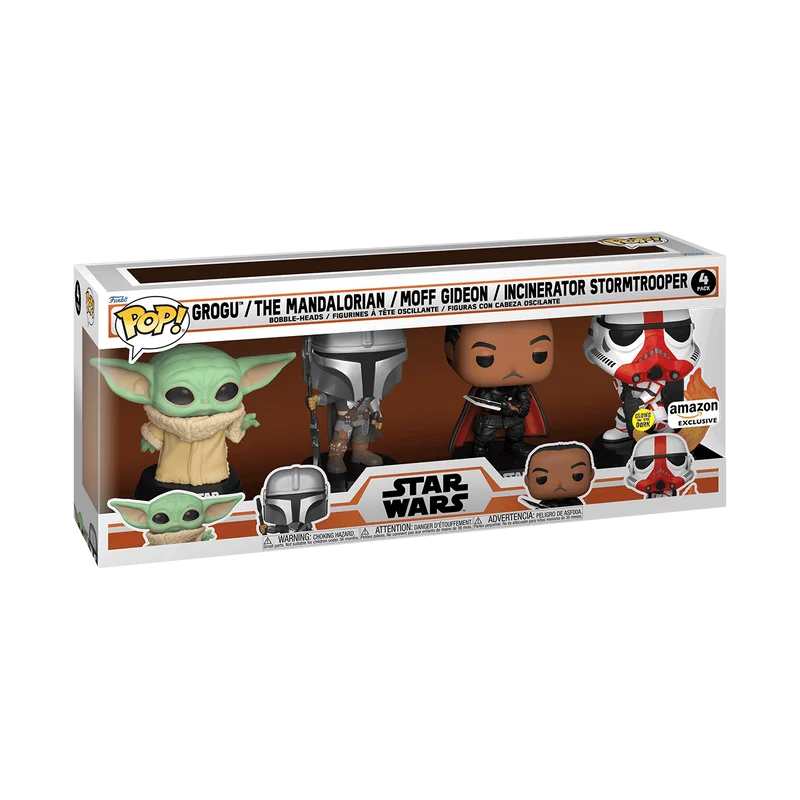 The Mandalorian / Grogu / Moff Gideon / Incinerator Trooper #4 PACK Funko Pop from Star Wars