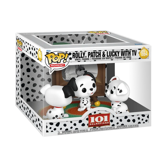 Rolly, Patch & Lucky with TV #1664 Funko Pop from 101 Dalmatians
