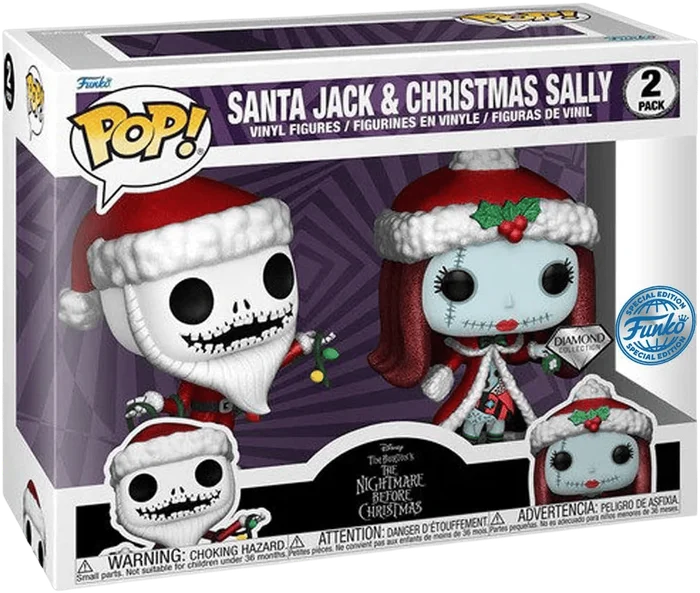 Santa Jack & Christmas Sally #2 PACK Funko Pop from The Nightmare Before Christmas