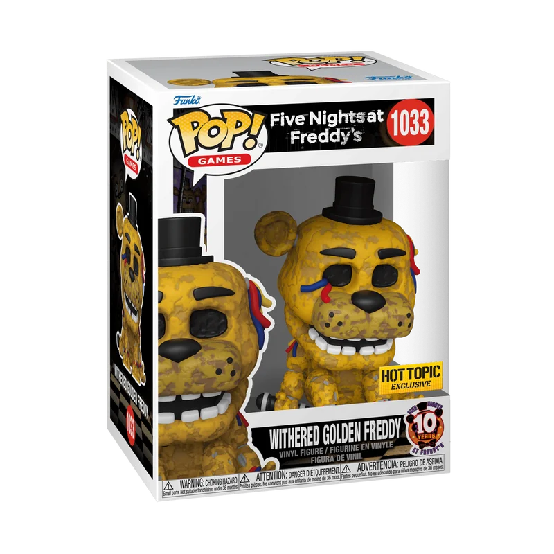 Withered Golden Freddy #1033 Funko Pop from Five Nights at Freddy's