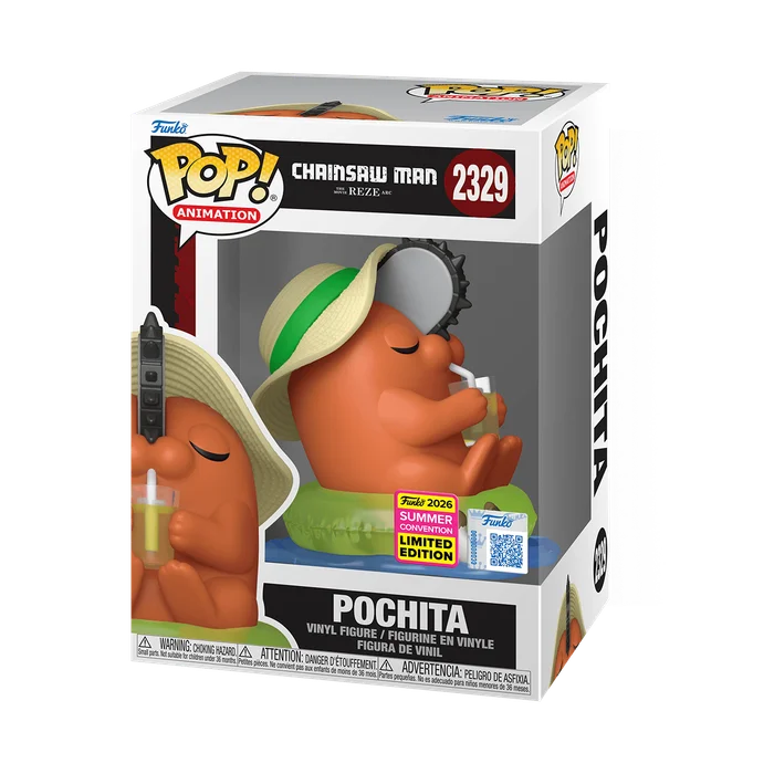 Pochita with Sunhat #2329 Funko Pop from Chainsaw Man