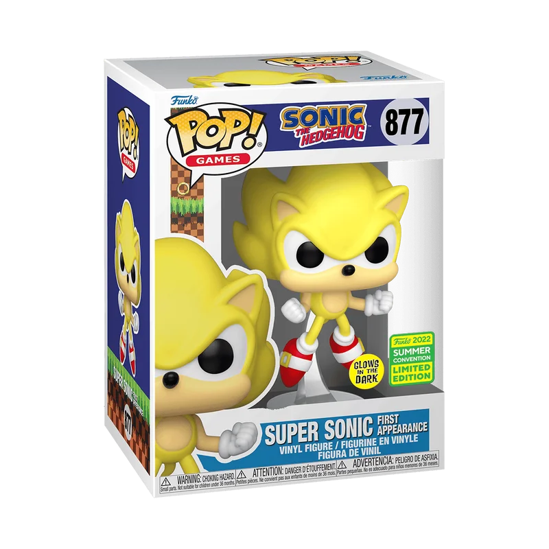 Super Sonic First Appearance #877 Funko Pop from Sonic The Hedgehog