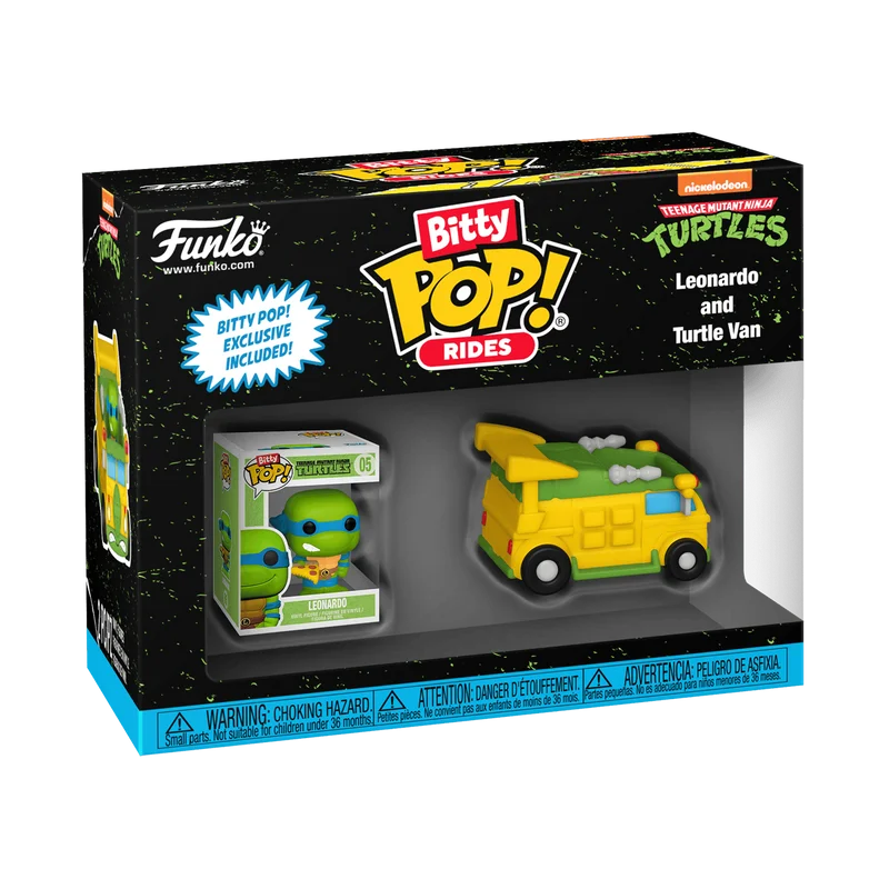 Leonardo and Turtle Van Funko Pop from Teenage Mutant Ninja Turtles