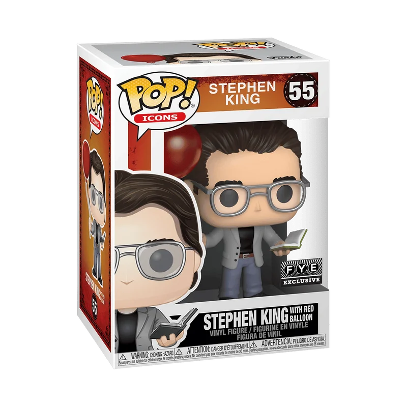 Stephen King with Red Balloon #55 Funko Pop from Celebrities