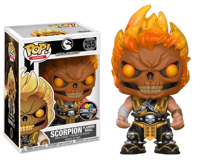 Scorpion Flaming Skull #255 Funko Pop from Mortal Kombat