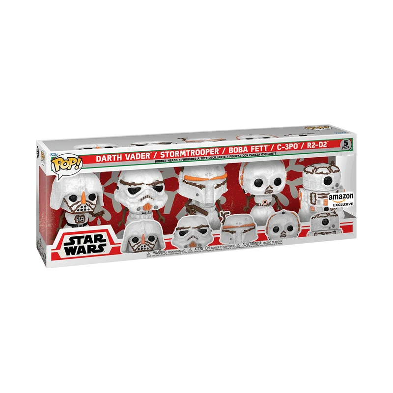 Darth Vader / Stormtrooper / Boba Fett / C-3PO / R2-D2 #5 PACK Funko Pop from Star Wars