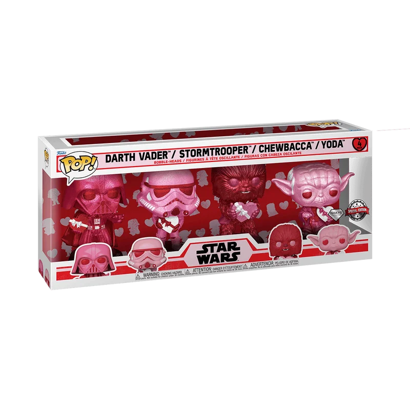 Darth Vader / Stormtrooper / Chewbacca / Yoda #4 PACK Funko Pop from Star Wars