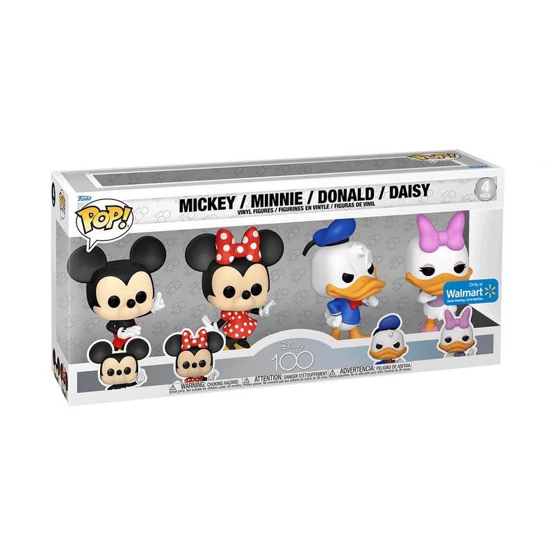 Mickey / Minnie / Donald / Daisy #4 PACK Funko Pop from Disney 100