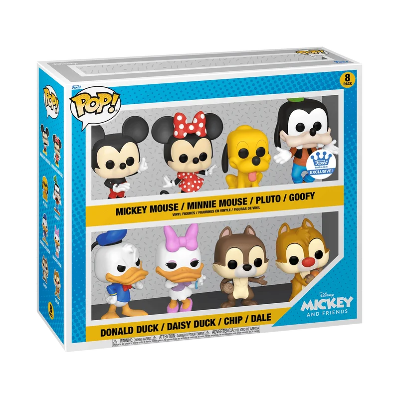 Mickey Mouse / Minnie Mouse / Pluto / Goofy / Donald Duck / Daisy Duck / Chip / Dale #8 PACK Funko Pop from Mickey and Friends