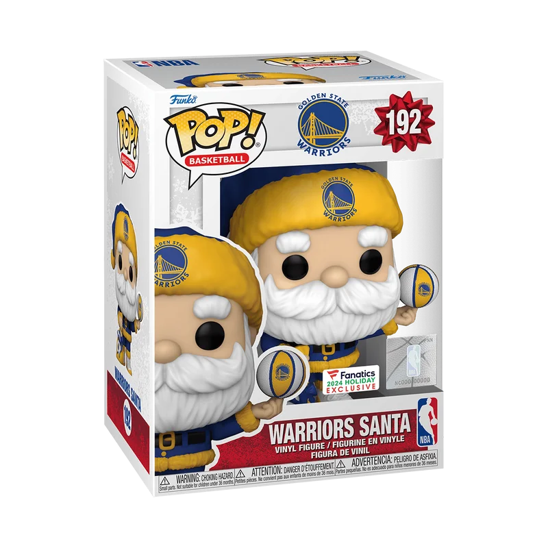 Warriors Santa #192 Funko Pop from Golden State Warriors