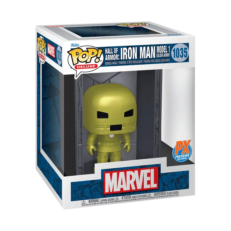 Hall of Armor: Iron Man Model 1 Golden Armor #1035 Funko Pop from Marvel