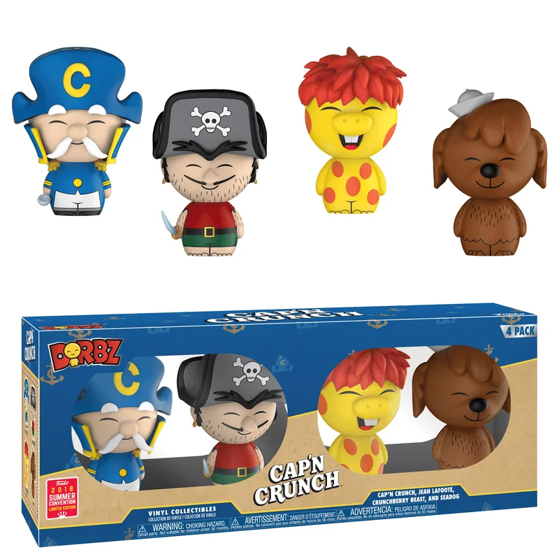 Cap'n Crunch, Jean Lafoote, Crunchberry Beast and Seadog #4 PACK Funko Pop from Ad Icons