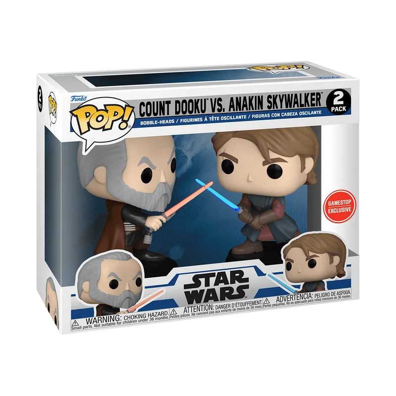 Count Dooku vs. Anakin Skywalker #2 PACK Funko Pop from Star Wars