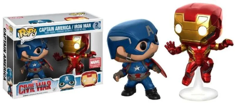 Captain America & Iron Man #2 PACK Funko Pop from Civil War