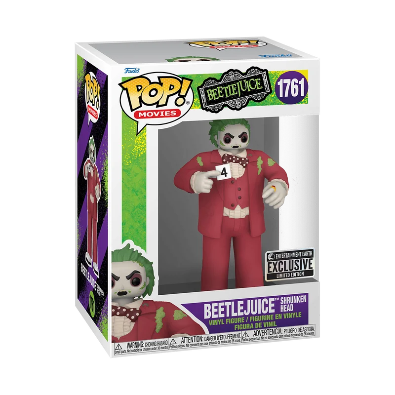 Beetlejuice Shrunken Head #1761 Funko Pop from Beetlejuice