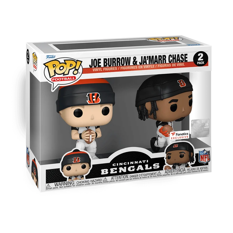 Joe Burrow & Ja'Marr Chase #2 PACK Funko Pop from Cincinnati Bengals