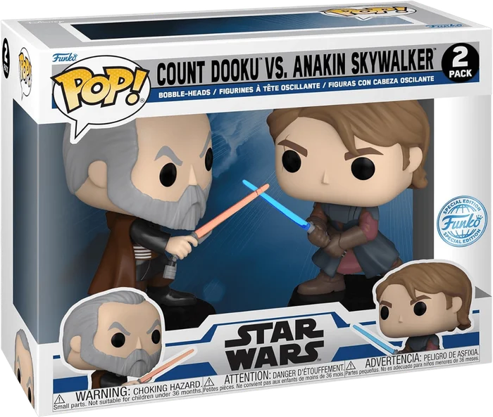 Count Dooku vs. Anakin Skywalker #2 PACK Funko Pop from Star Wars