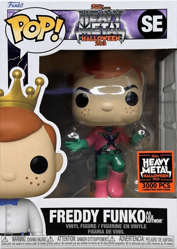 Freddy Funko as Lex Luthor #SE Funko Pop from Heavy Metal Halloween 2023