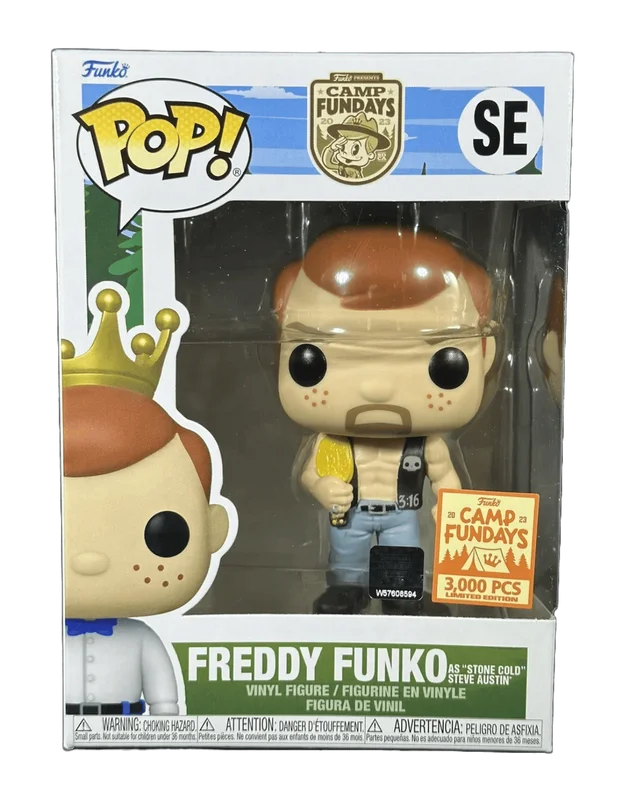 Freddy Funko as "Stone Cold" Steve Austin #SE Funko Pop from Camp fundays