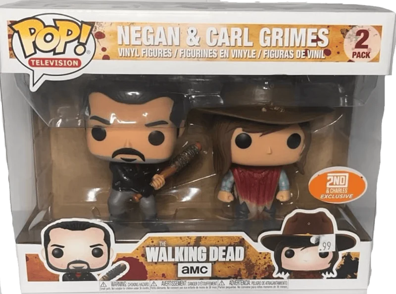 Negan & Carl Grimes #2 PACK Funko Pop from The Walking Dead