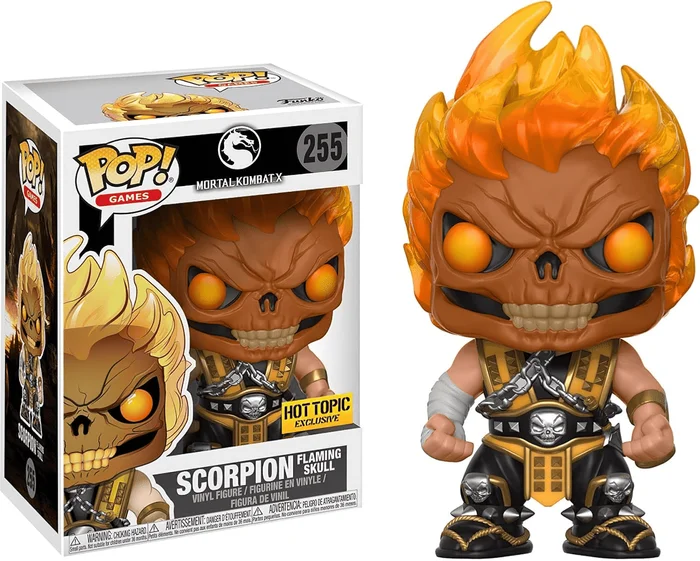 Scorpion Flaming Skull #255 Funko Pop from Mortal Kombat