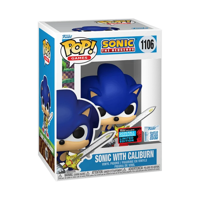 Sonic with Caliburn #1106 Funko Pop from Sonic The Hedgehog