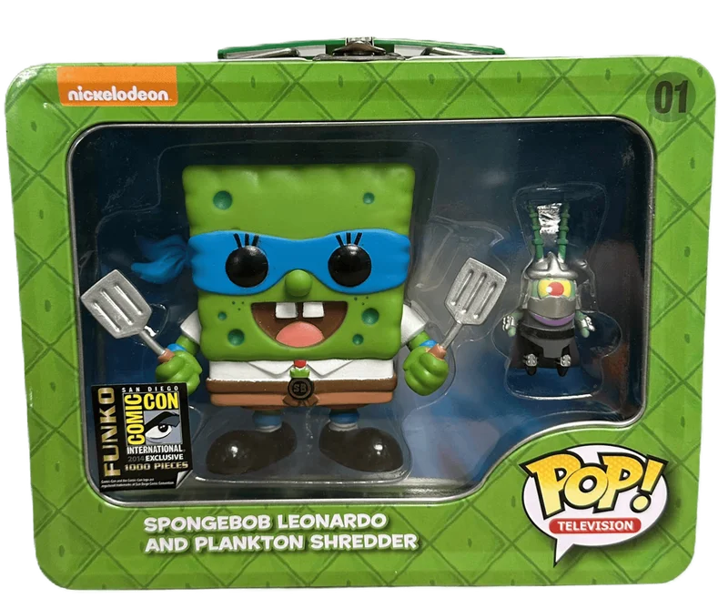 Spongebob Leonardo and Plankton Shredder #01 Funko Pop from Teenage Mutant Ninja Turtles