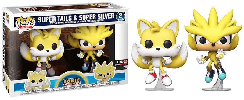 Super Tails & Super Silver #2 PACK Funko Pop from Sonic The Hedgehog