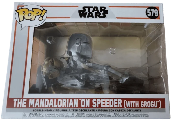 The Mandalorian on Speeder (with Grogu) #579 Funko Pop from Star Wars