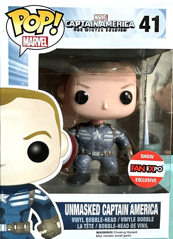 Unmasked Captain America #41 Funko Pop from Marvel