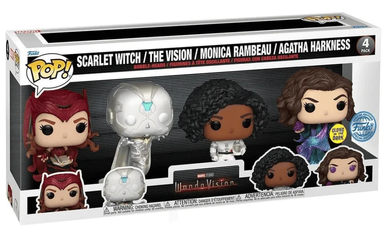 Scarlet Witch The Vision Monica Rambeau Agatha Harkness #4 PACK Funko Pop from Wanda Vision