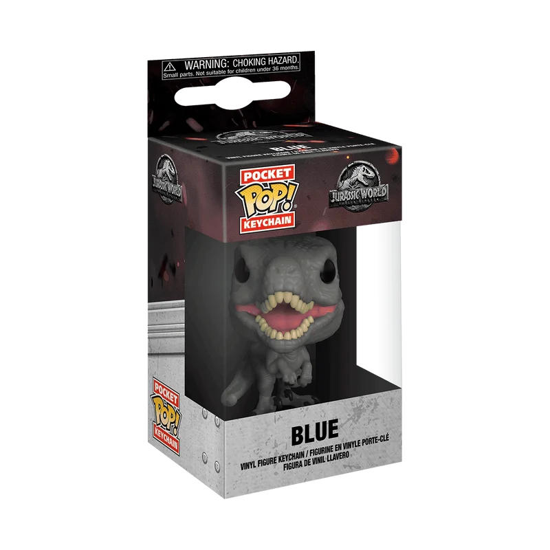 Blue Funko Pop from Jurassic World Fallen Kingdom