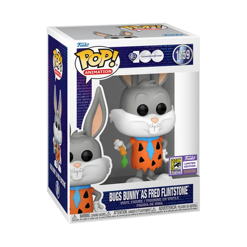 Bugs Bunny as Fred Flintstone #1259 Funko Pop from Warner Bros 100