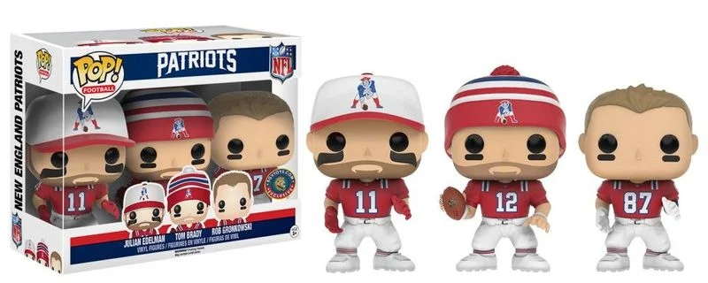 Julian Edelman, Tom Brady, & Rob Gronkowski #3 PACK Funko Pop from Patriots