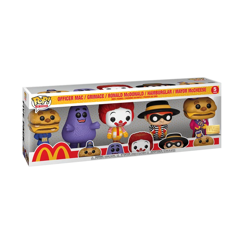 Officer Mac / Grimace / Ronald McDonald / Hamburglar / Mayor McCheese #5 PACK Funko Pop from McDonald's